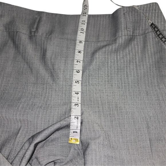 Loft Women's Gray Houndstooth Plaid Wool Wide Leg Pants Size 12 New - Picture 6 of 10